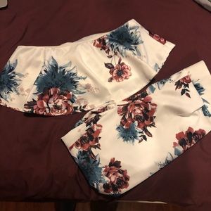 Matching crop top and pant